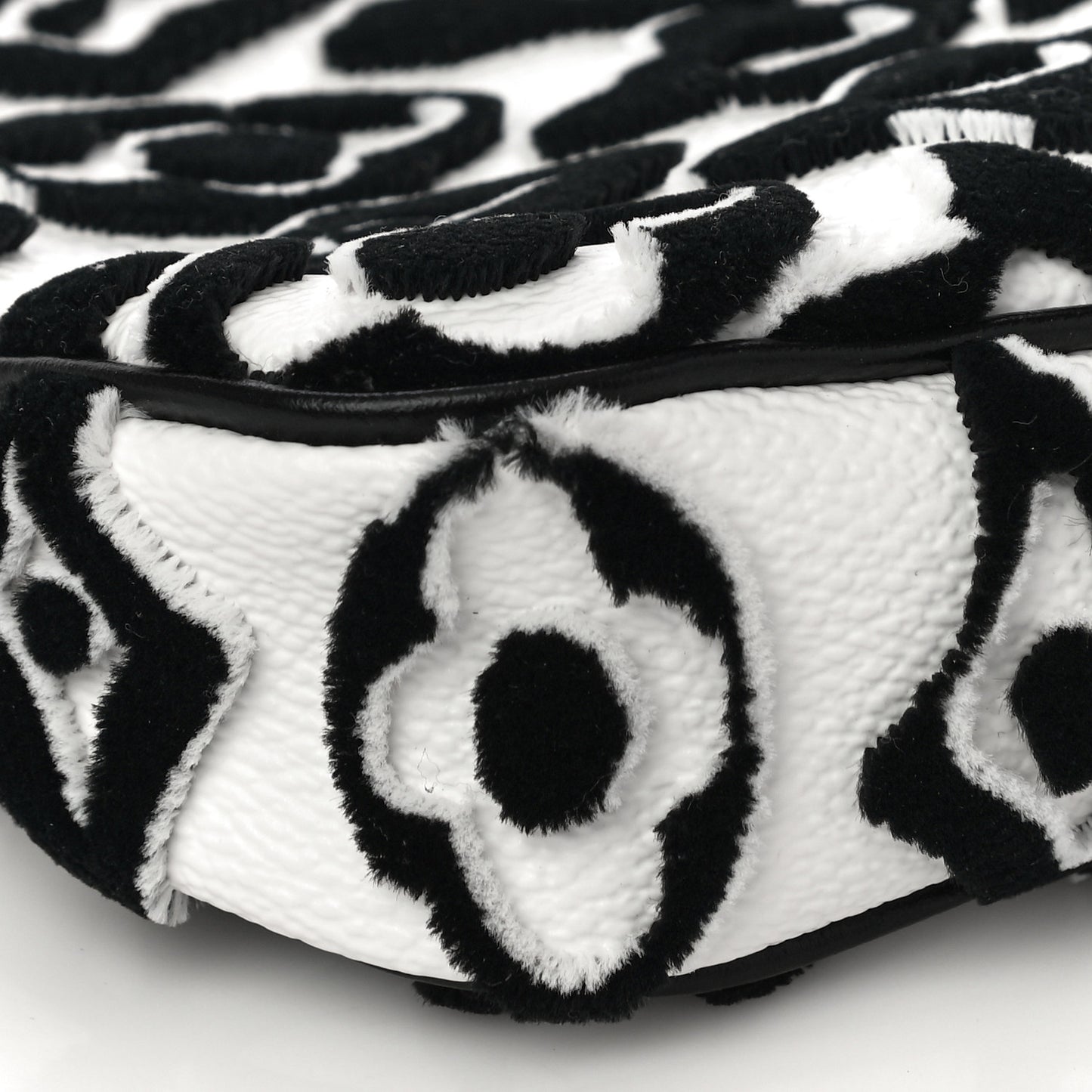 X UF Tufted Monogram Pochette Accessories White Black