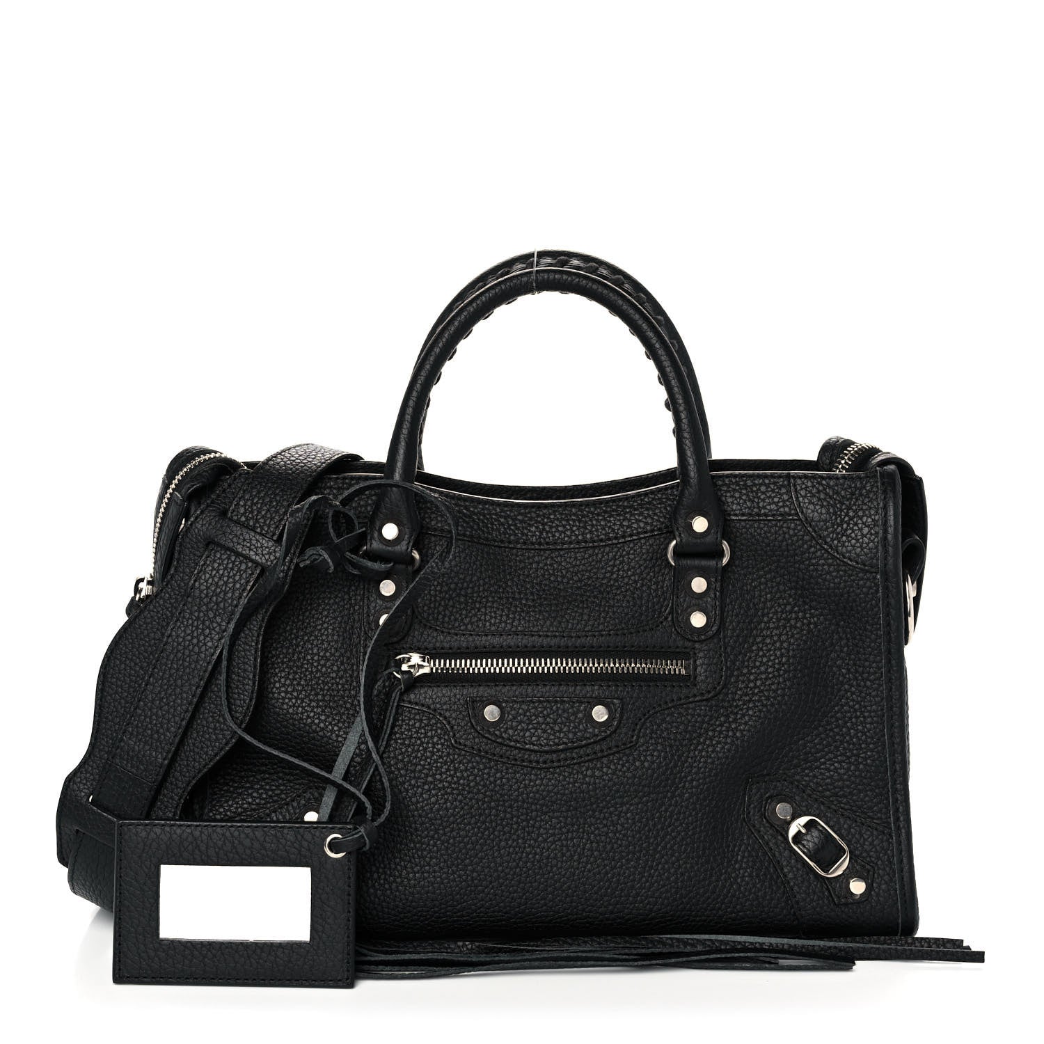 Balenciaga Vibrato Calfskin Classic Silver Hardware S City Black 1 of 11