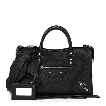 Balenciaga Vibrato Calfskin Classic Silver Hardware S City Black 1 of 11
