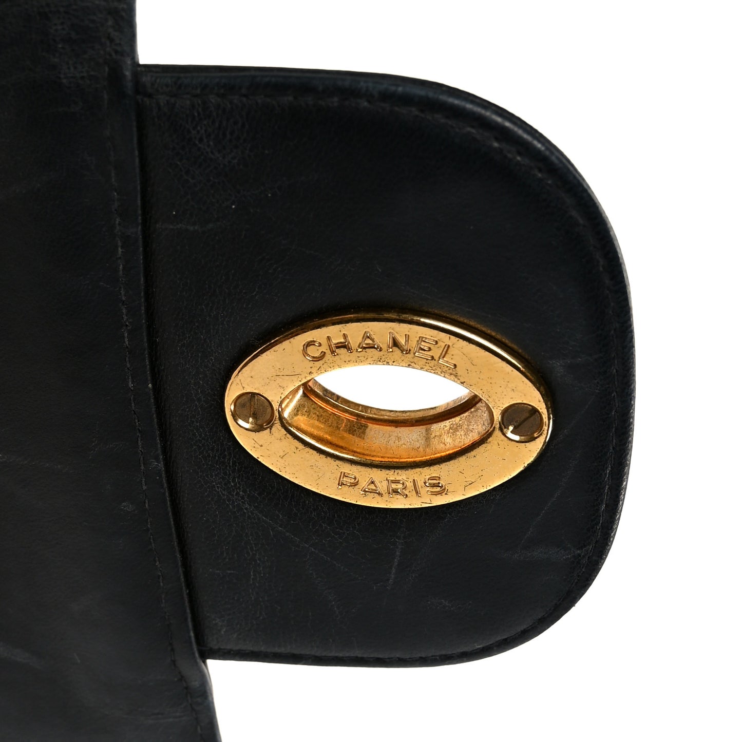 Lambskin Quilted XL Jumbo Single Flap Black