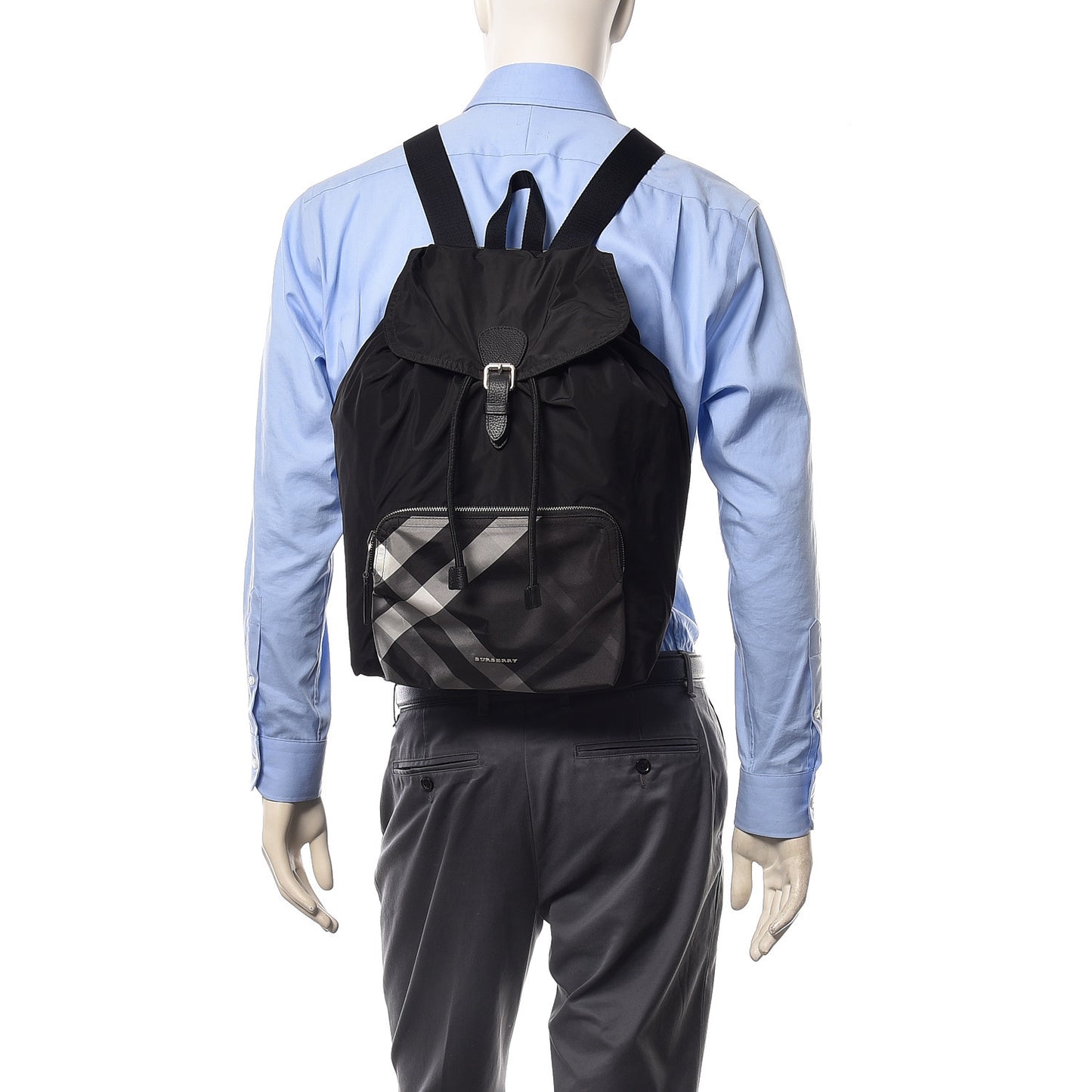 Nylon Solid to Check Backpack Black