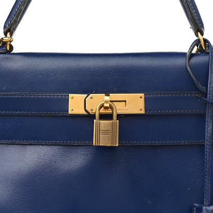 Hermes Box Kelly Retourne 32 Bleu Saphir 8 of 23