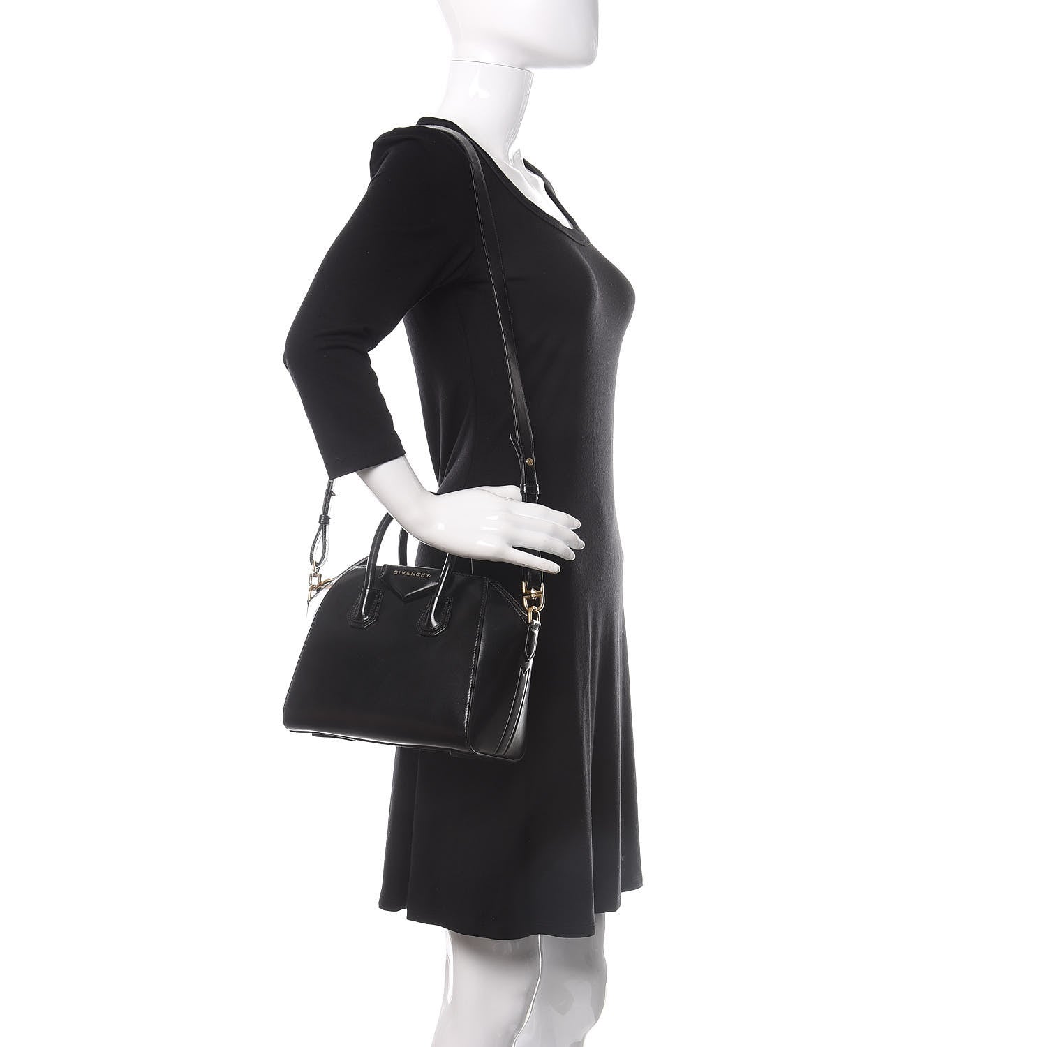 Givenchy Shiny Lord Calfskin Mini Antigona Black 2 of 13