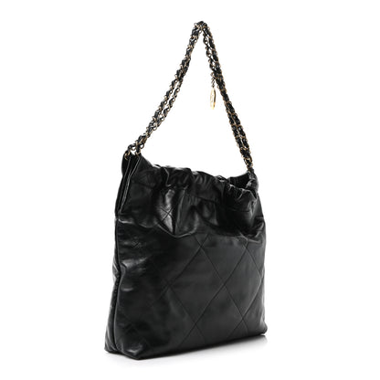 Chanel Shiny Calfskin Quilted Small Chanel 22 Black 4 of 11