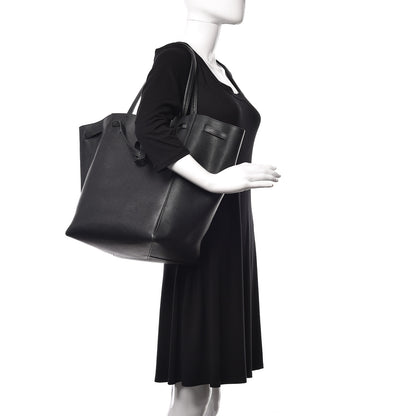 Celine Soft Grained Calfskin Medium Belt Cabas Phantom Black 2 of 16