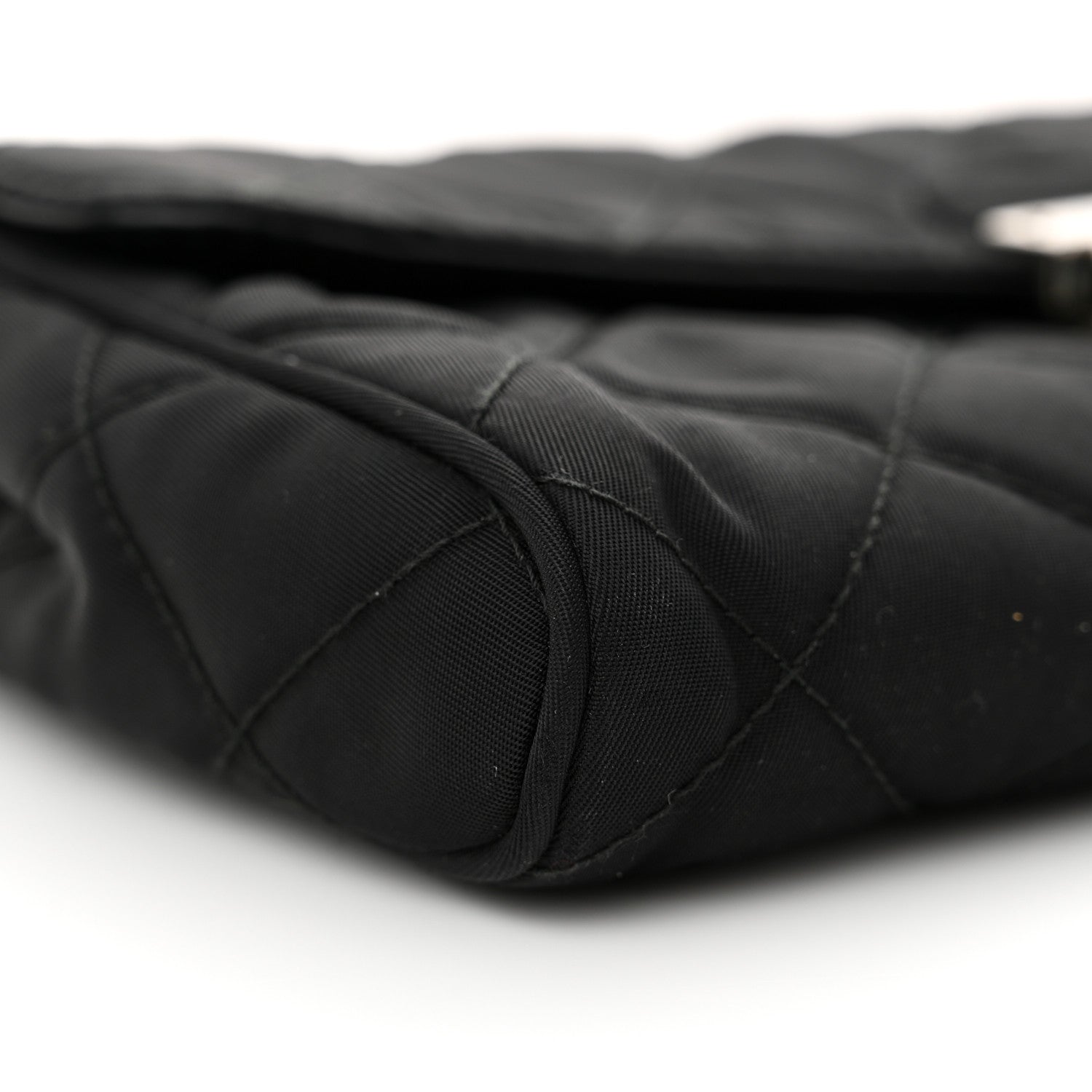 Prada Nylon Tessuto Impuntu Quilted Flap Crossbody Black 9 of 11