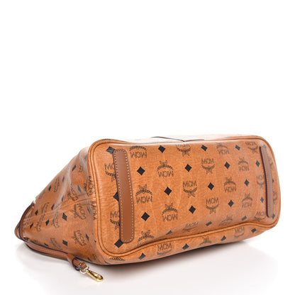 MCM Visetos Medium Liz Reversible Shopper Tote Cognac 8 of 13