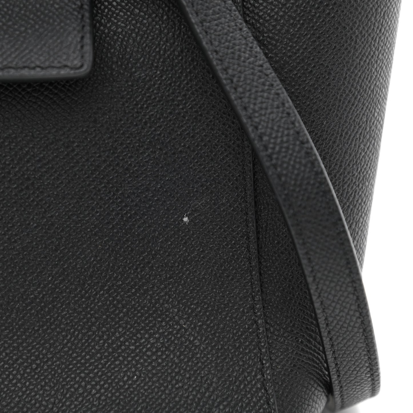 Grained Calfskin Mini Belt Bag Black