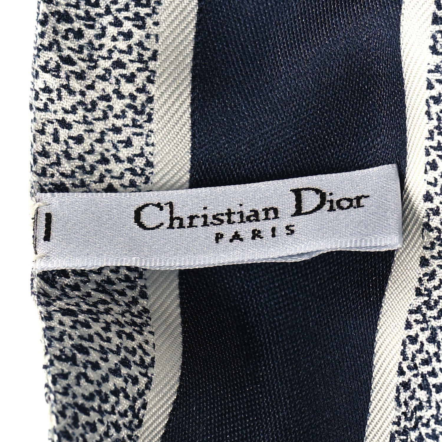 Christian Dior Silk Toile De Jouy Reverse Capri Mitzah Scarf Navy Blue 3 of 3