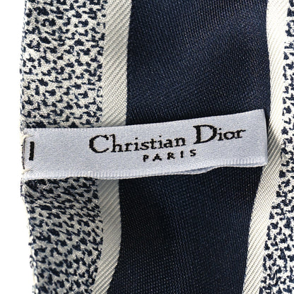 Christian Dior Silk Toile De Jouy Reverse Capri Mitzah Scarf Navy Blue 3 of 3