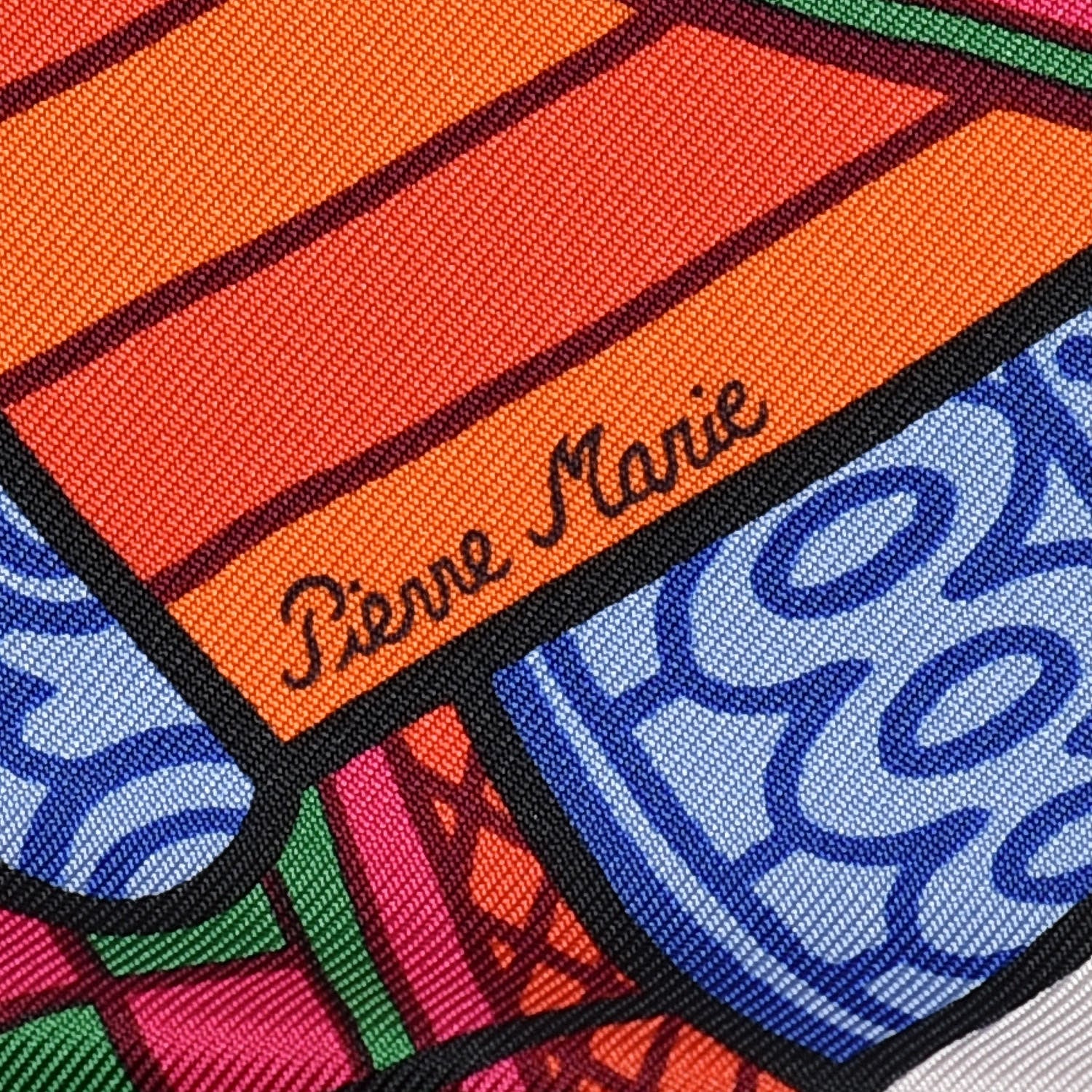 Hermes Silk Duels Oniriques 90 Blanc Orange Multicolore 4 of 7