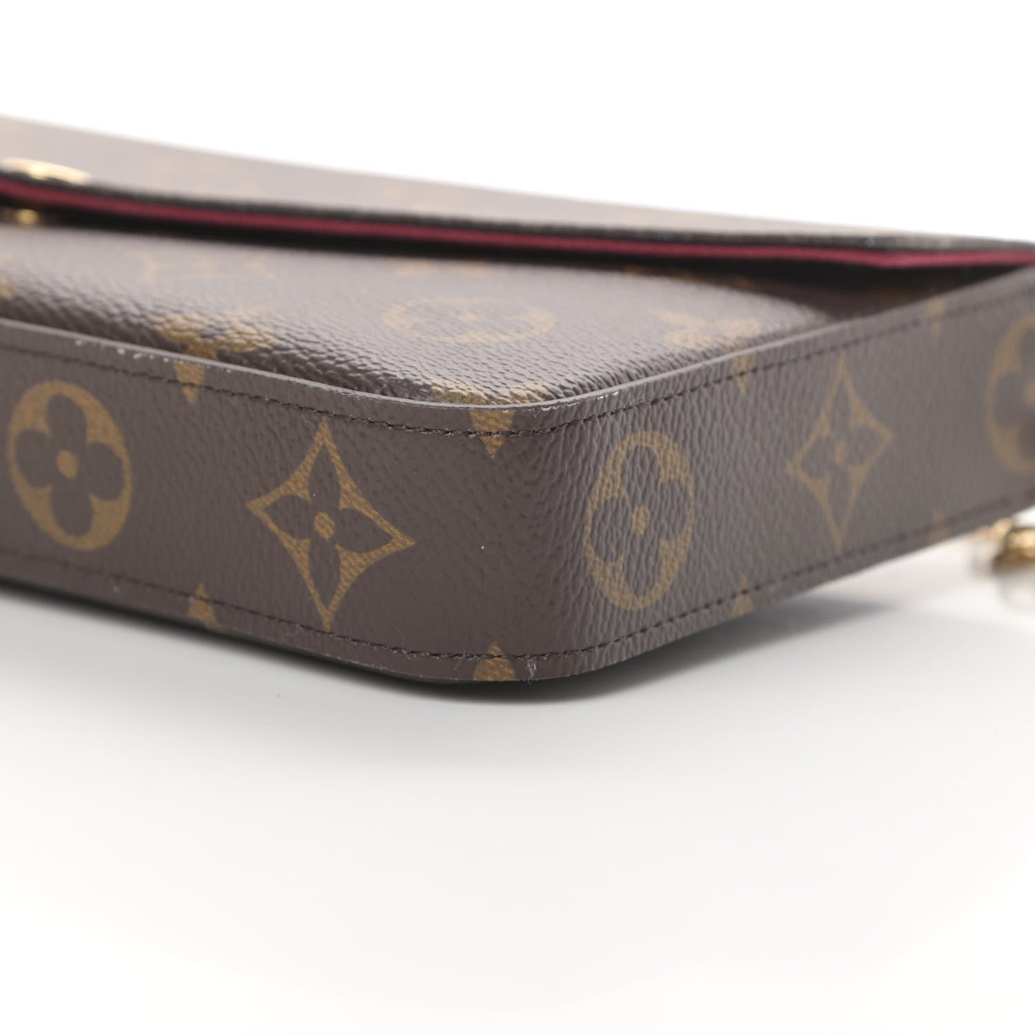 Louis Vuitton Monogram Pochette Felicie Chain Wallet Fuchsia 12 of 15