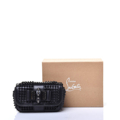Christian Louboutin Calfskin Spikes Sweety Charity Crossbody Bag Black 9 of 9