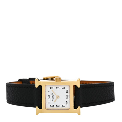 Hermes Stainless Steel Epsom 17.2mm Heure H Hour Quartz Watch Noir 2 of 5