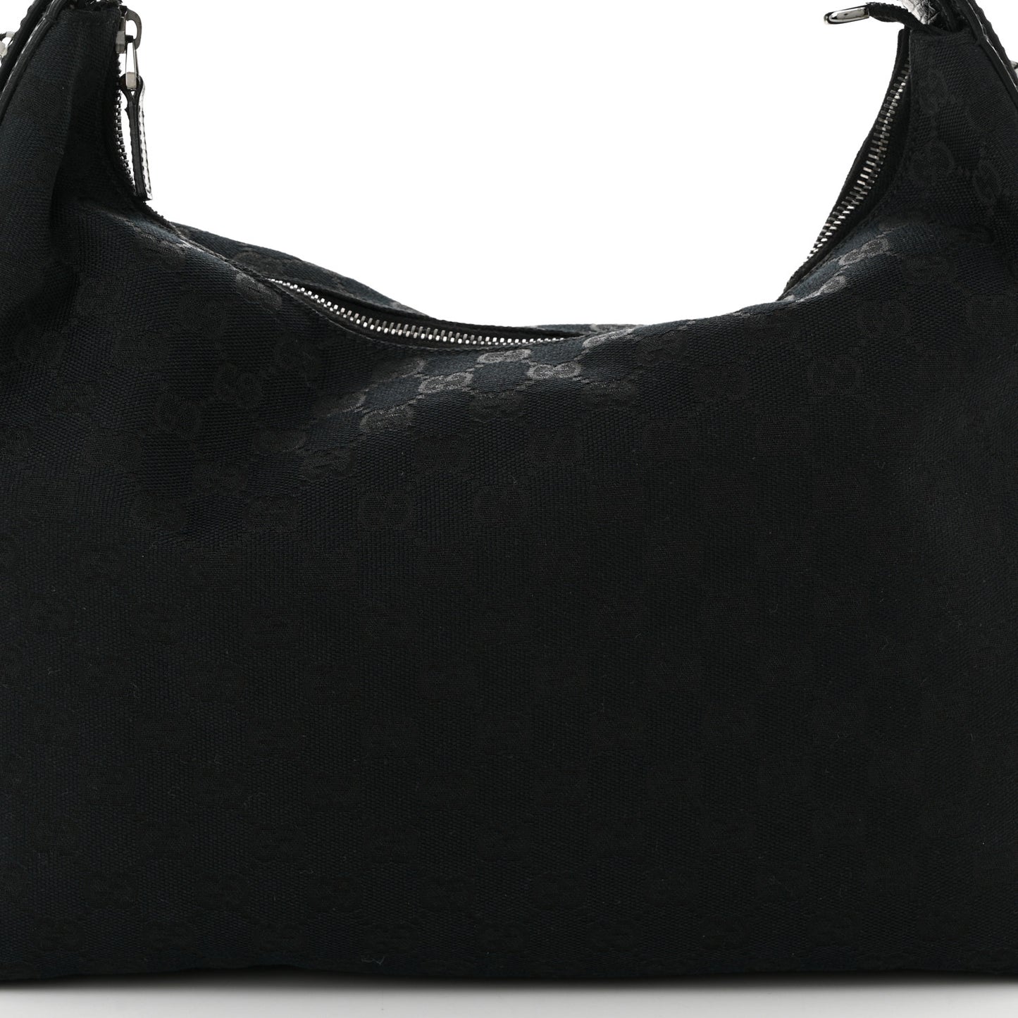 Monogram Medium Horsebit Chain Hobo Black