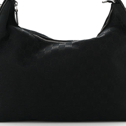 Gucci Monogram Medium Horsebit Chain Hobo Black 15 of 19