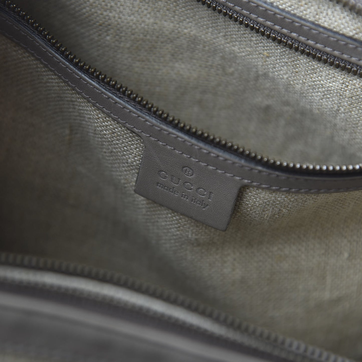 Calfskin Duilio Brogue Top Handle Bag Grey