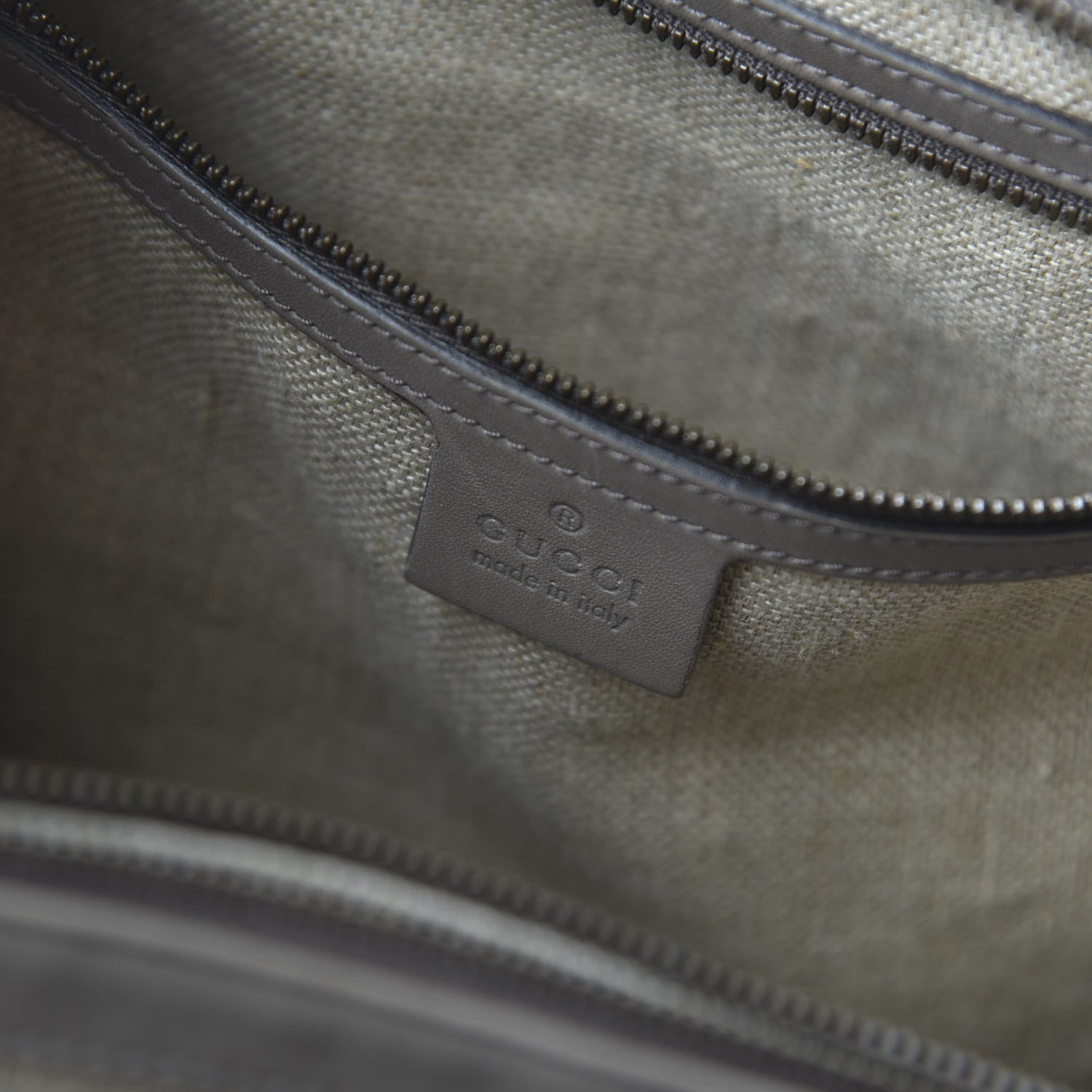 Gucci Calfskin Duilio Brogue Top Handle Bag Grey 8 of 10