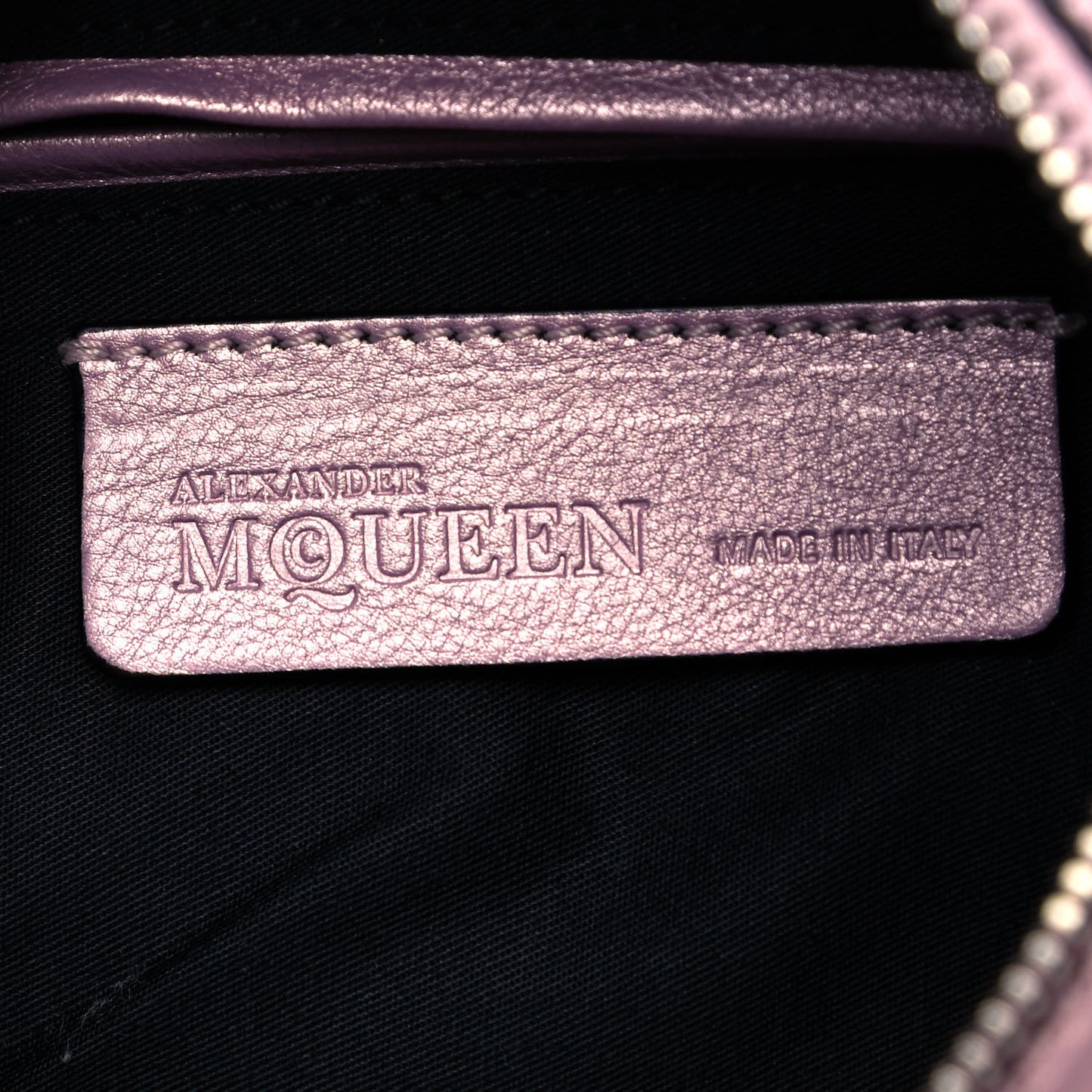 Metallic Lambskin De Manta Clutch Lavender