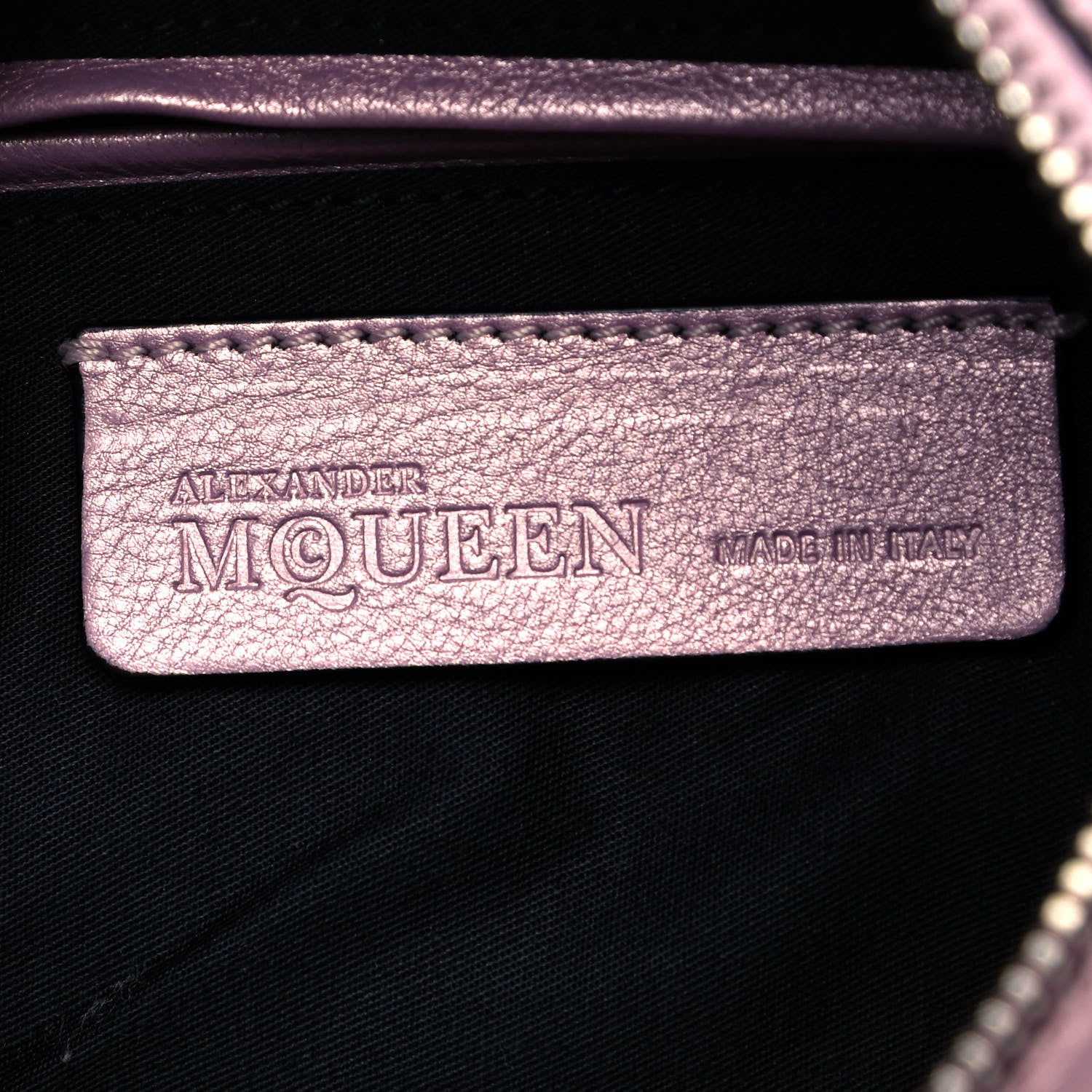 Alexander McQueen Metallic Lambskin De Manta Clutch Lavender 8 of 9