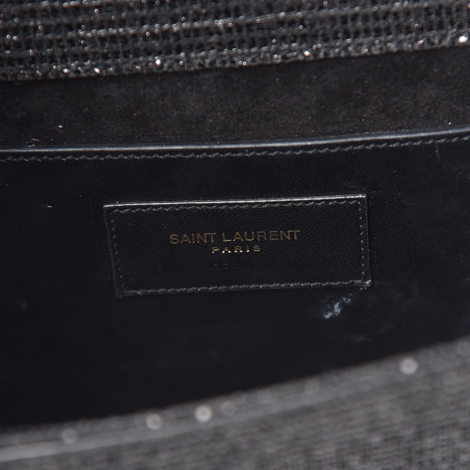 Saint Laurent Glitter Classic Monogram Cassandre Clutch Black 6 of 11