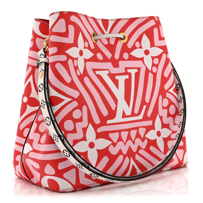 Louis Vuitton Monogram Giant Crafty NeoNoe MM Rouge Rose Creme 3 of 9