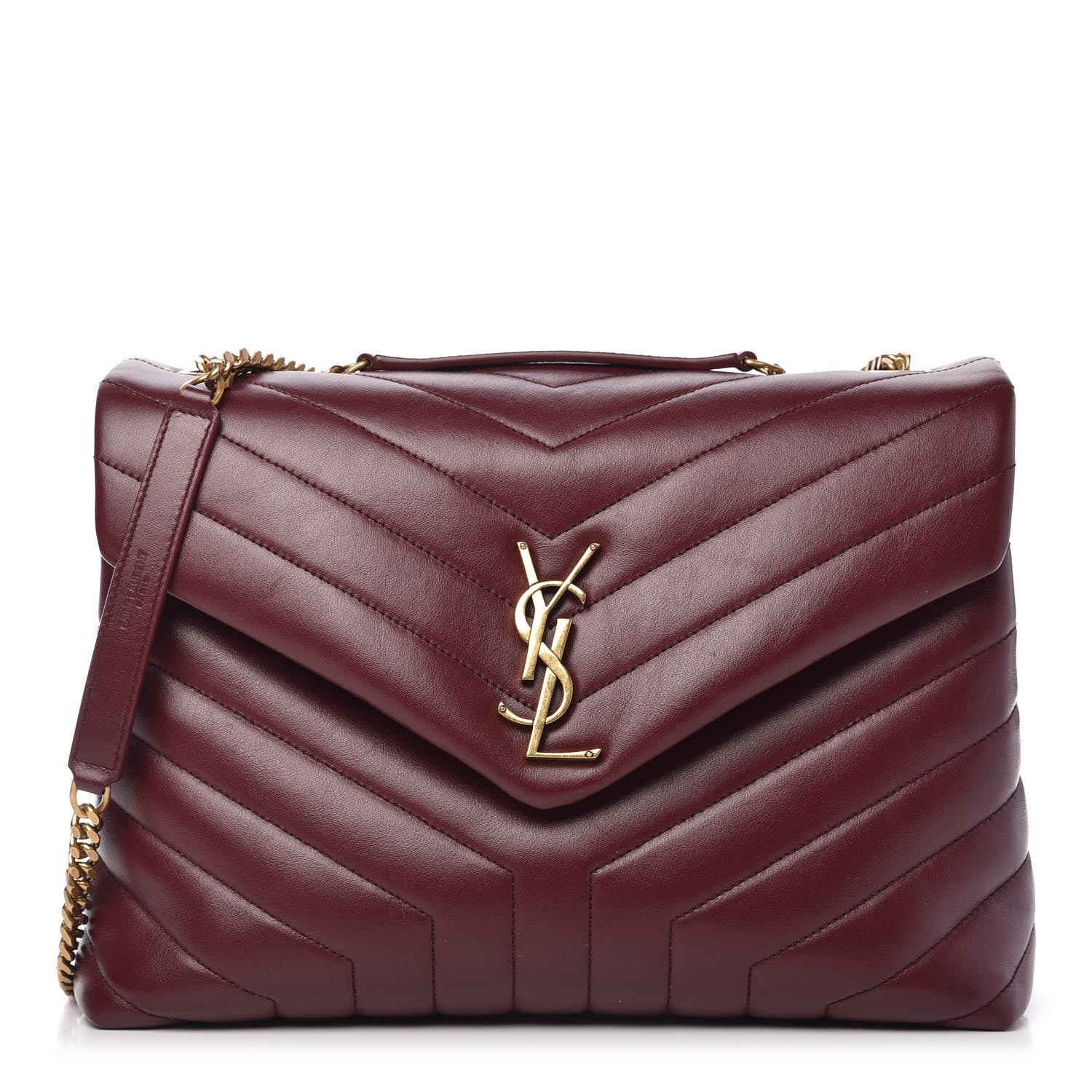 Saint Laurent Calfskin Y Quilted Monogram Medium Loulou Chain Satchel Palissandre 1 of 10