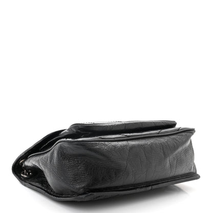 Saint Laurent Crinkled Calfskin Matelasse Monogram Medium Niki Chain Satchel Black 4 of 11
