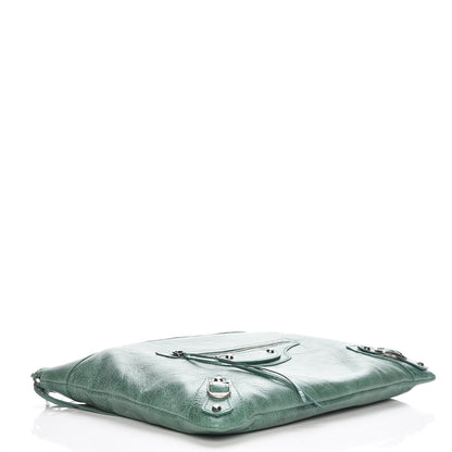 Balenciaga Agneau Classic Hardware Zip Clutch Green 4 of 8