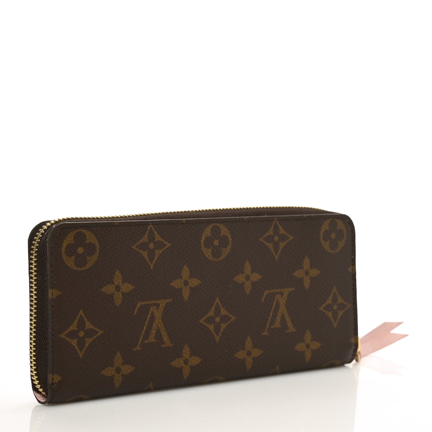 Monogram Clemence Wallet Rose Ballerine