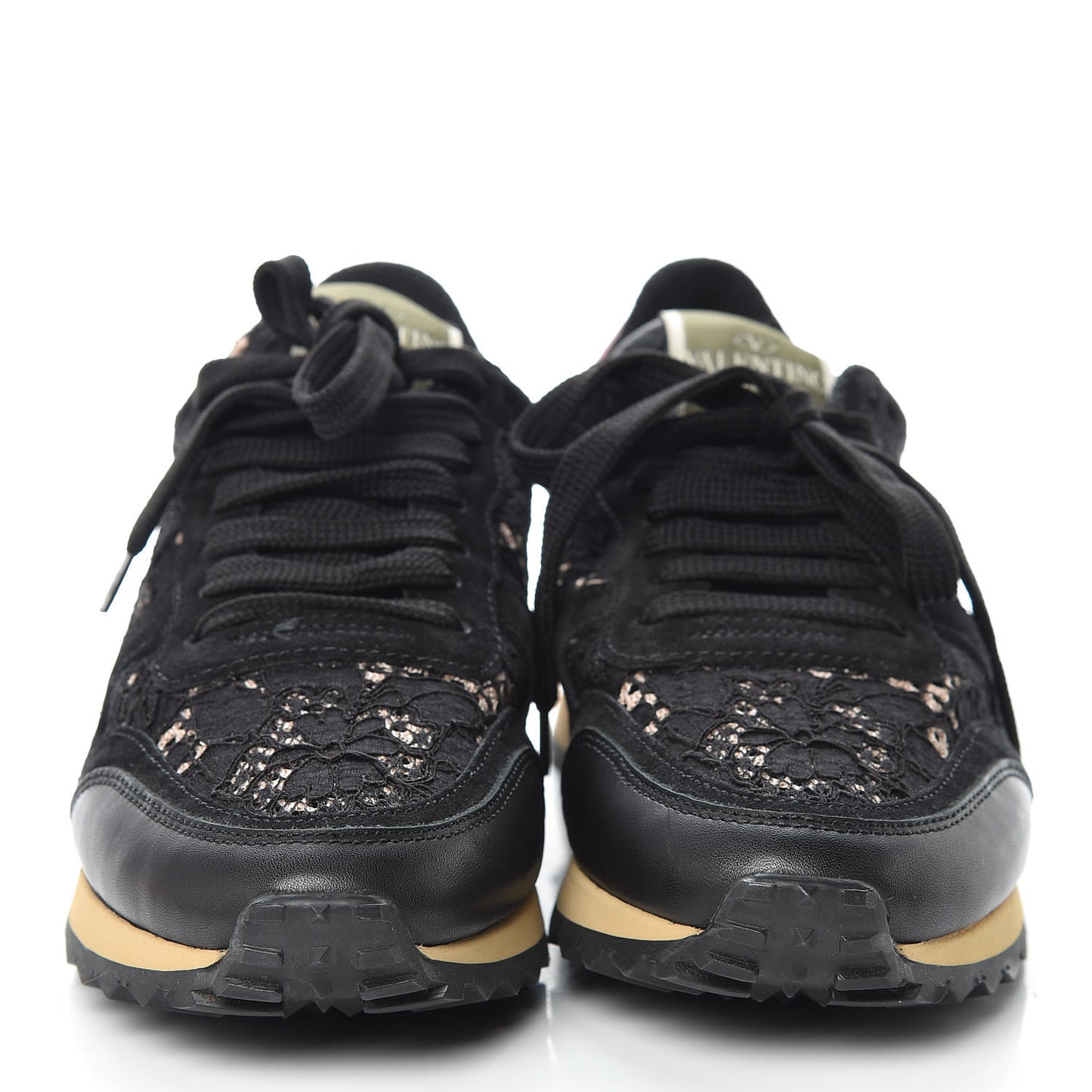 Macrame Lace Suede Womens Rockrunner Sneakers 37 Black