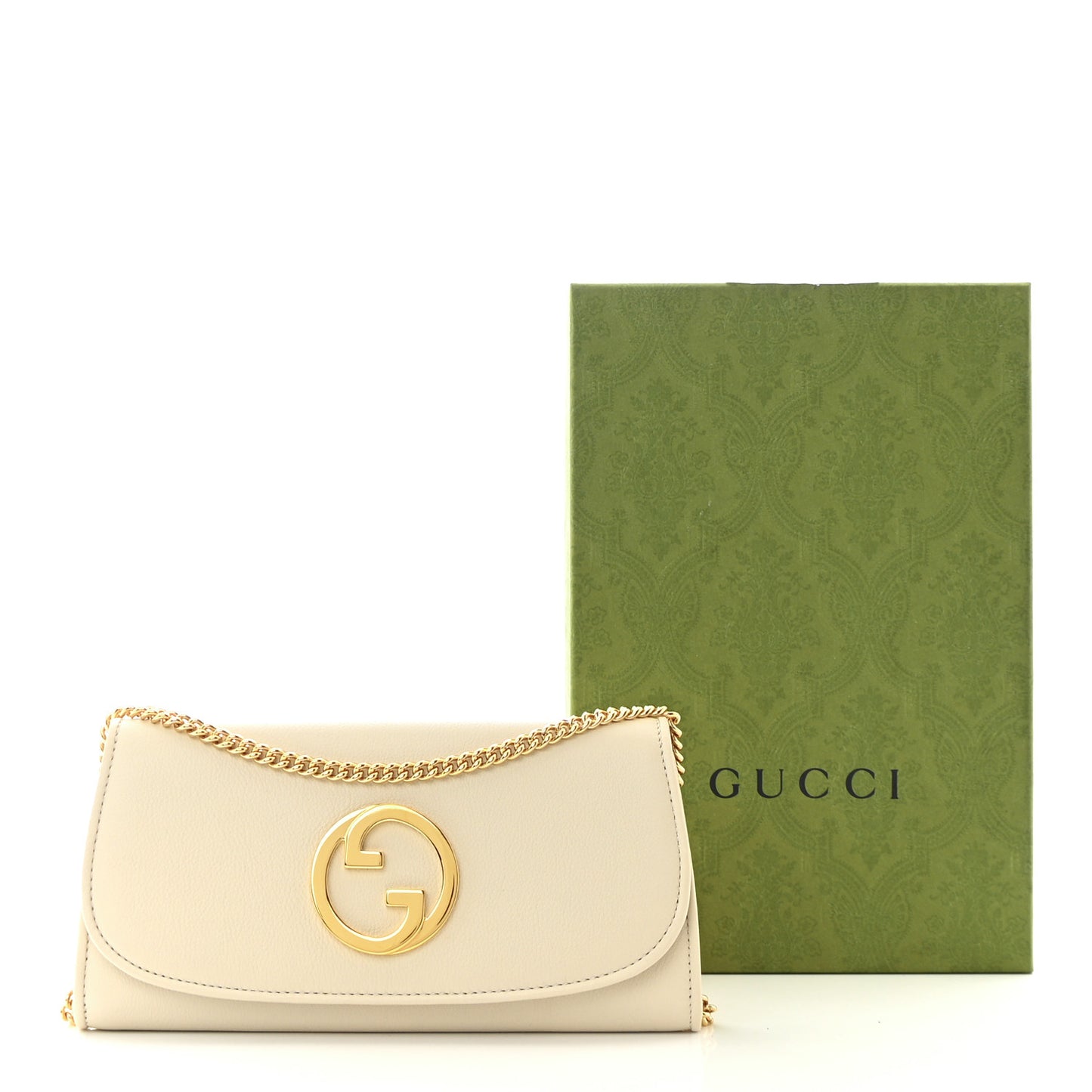 Roxy Calfskin Blondie Continental Chain Wallet Mystic White