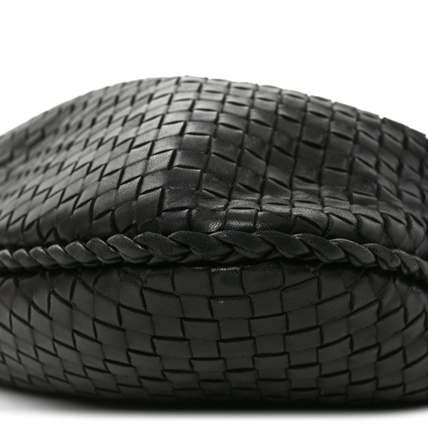 Nappa Intrecciato Medium Belly Veneta Hobo Black