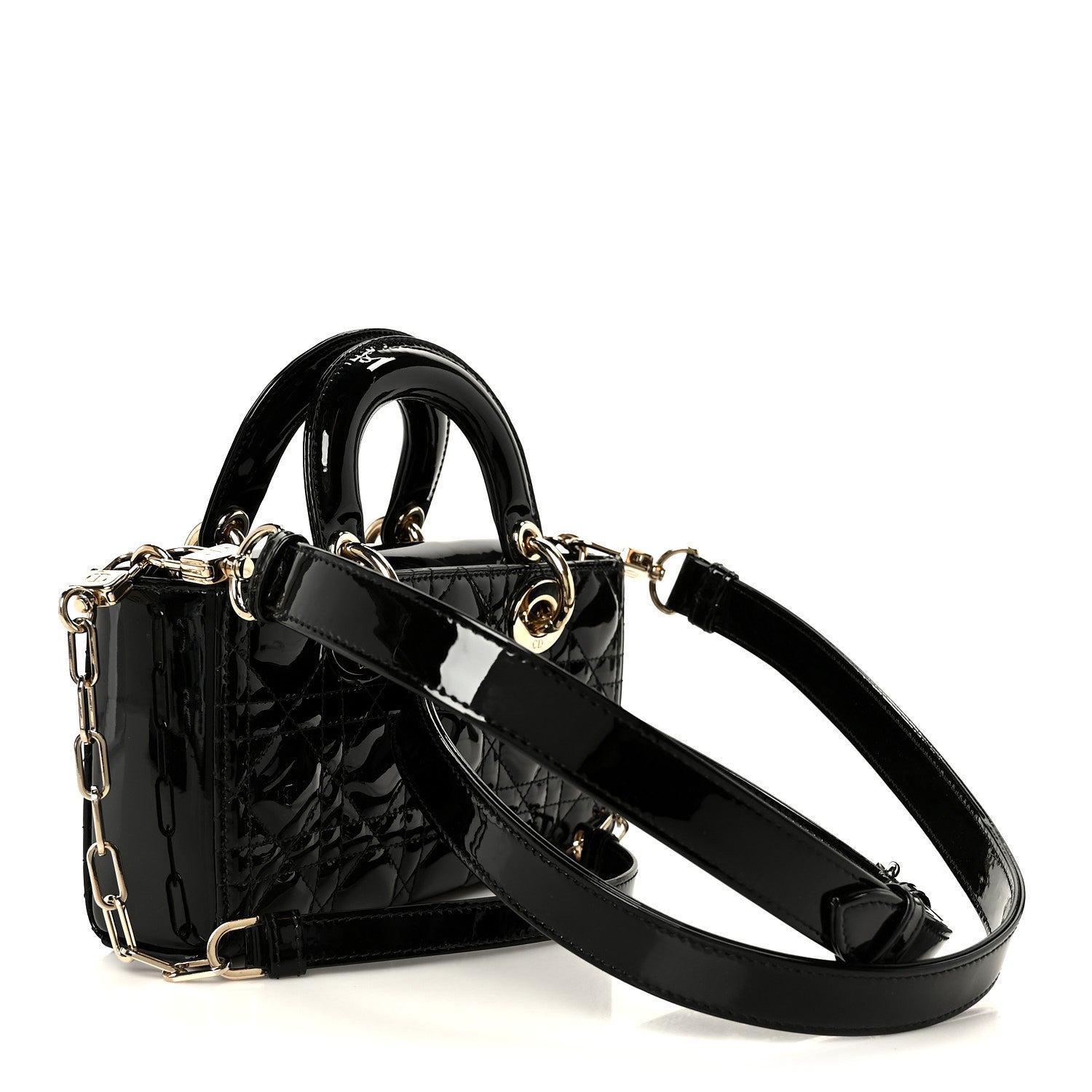 Christian Dior Patent Cannage Small Lady D-Joy Black 3 of 11