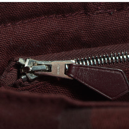 Hermes Taurillon Clemence Canvas Fourre Tout PM Rouge H 8 of 10