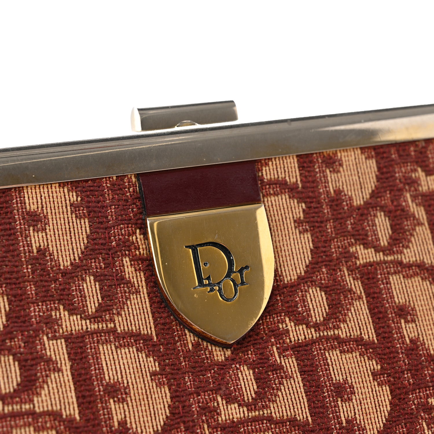 Christian Dior Monogram Clutch Burgundy 10 of 15