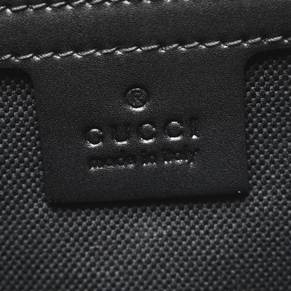Gucci GG Supreme Monogram Calfskin Web Flat Wristlet Black Grey 6 of 9