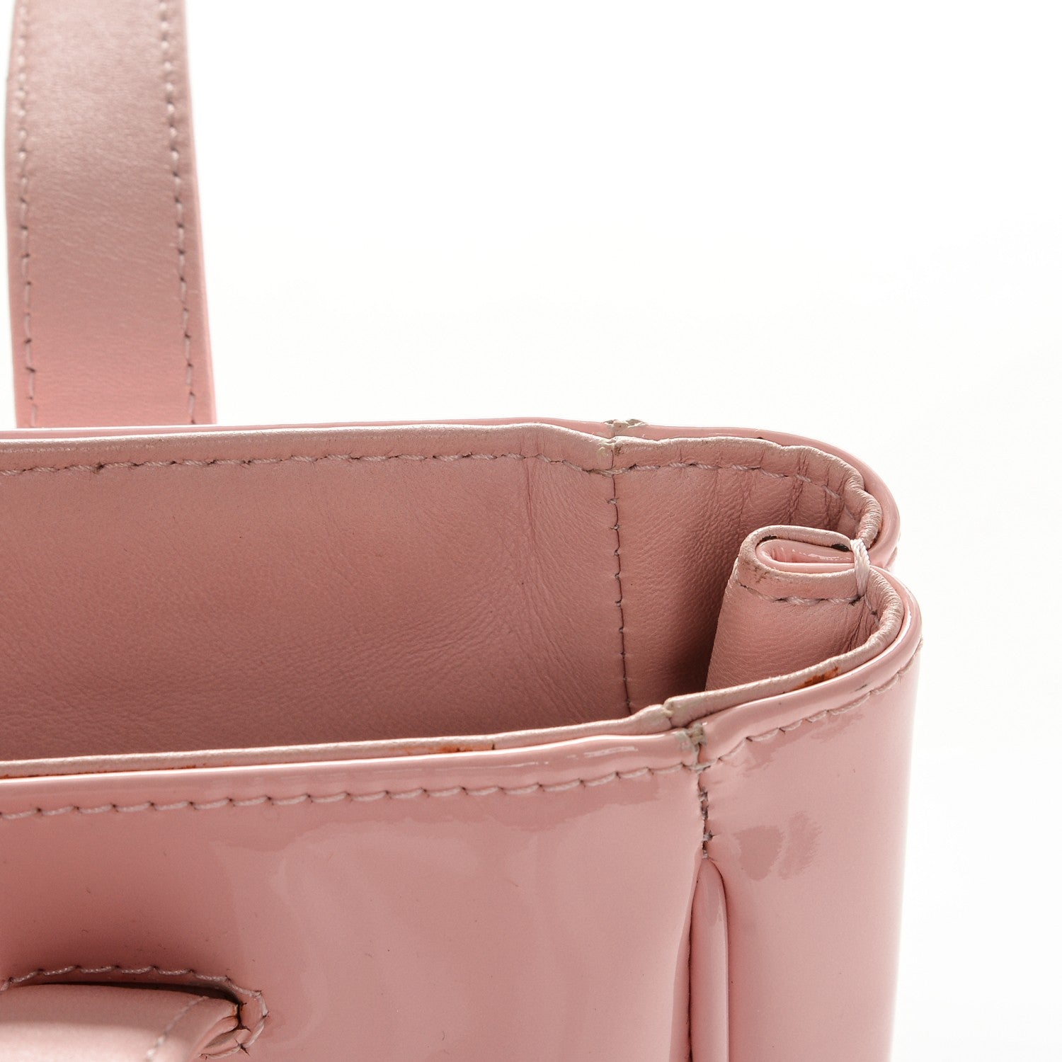 Chanel Patent CC Logo Tote Pink 8 of 9