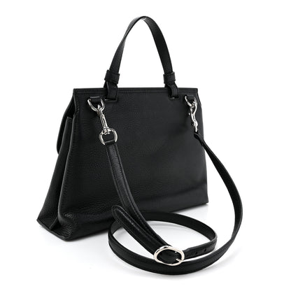 Gucci Cellarius Calfskin Small Bamboo Daily Top Handle Bag Black 3 of 9