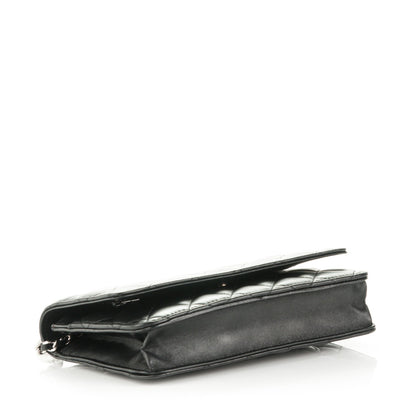 Chanel Lambskin Quilted Wallet On Chain WOC Black 4 of 8
