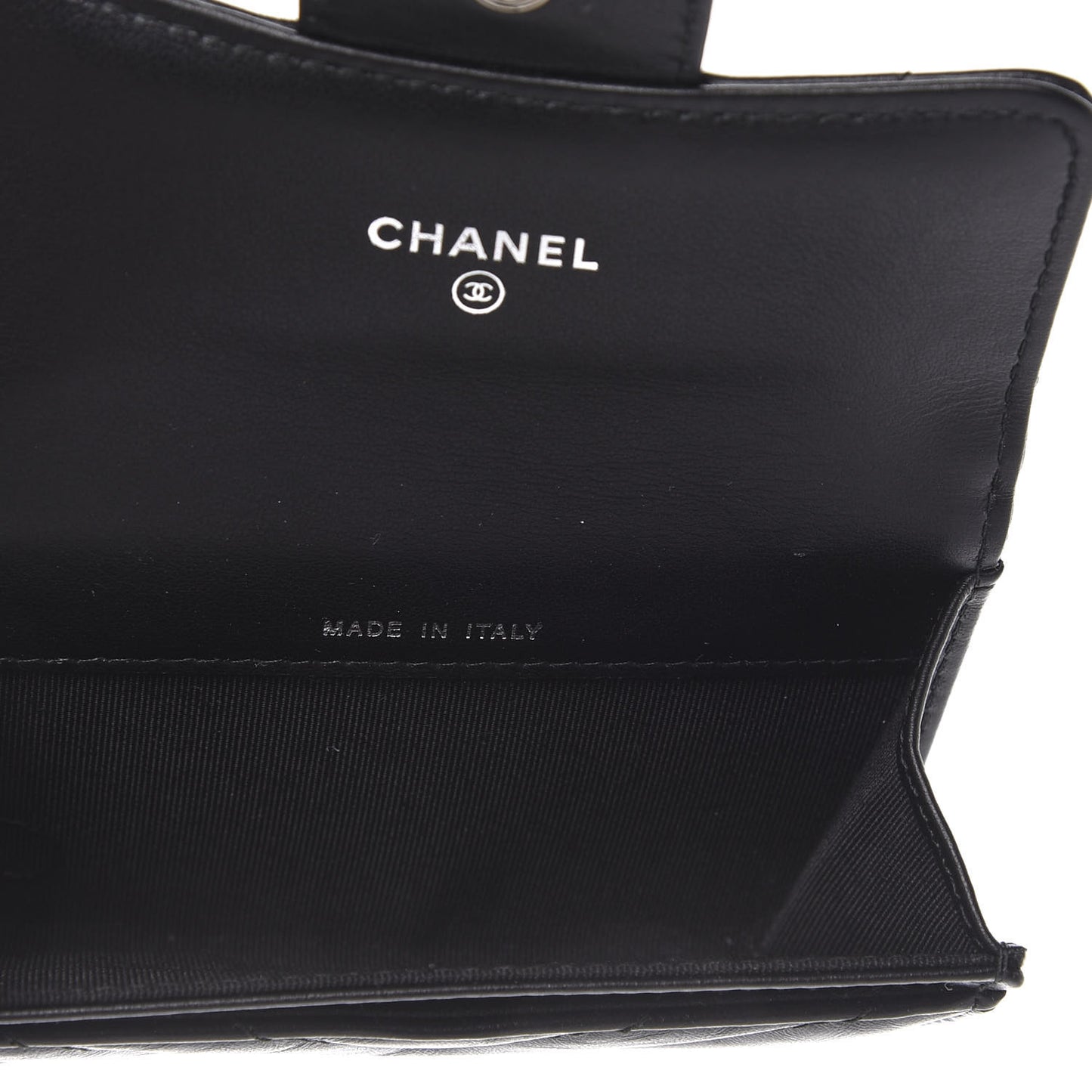 Aged Calfskin Chevron Quilted Reissue Card Holder Wallet So Black