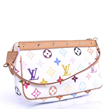 Louis Vuitton Monogram Multicolor Pochette Accessories White 3 of 10