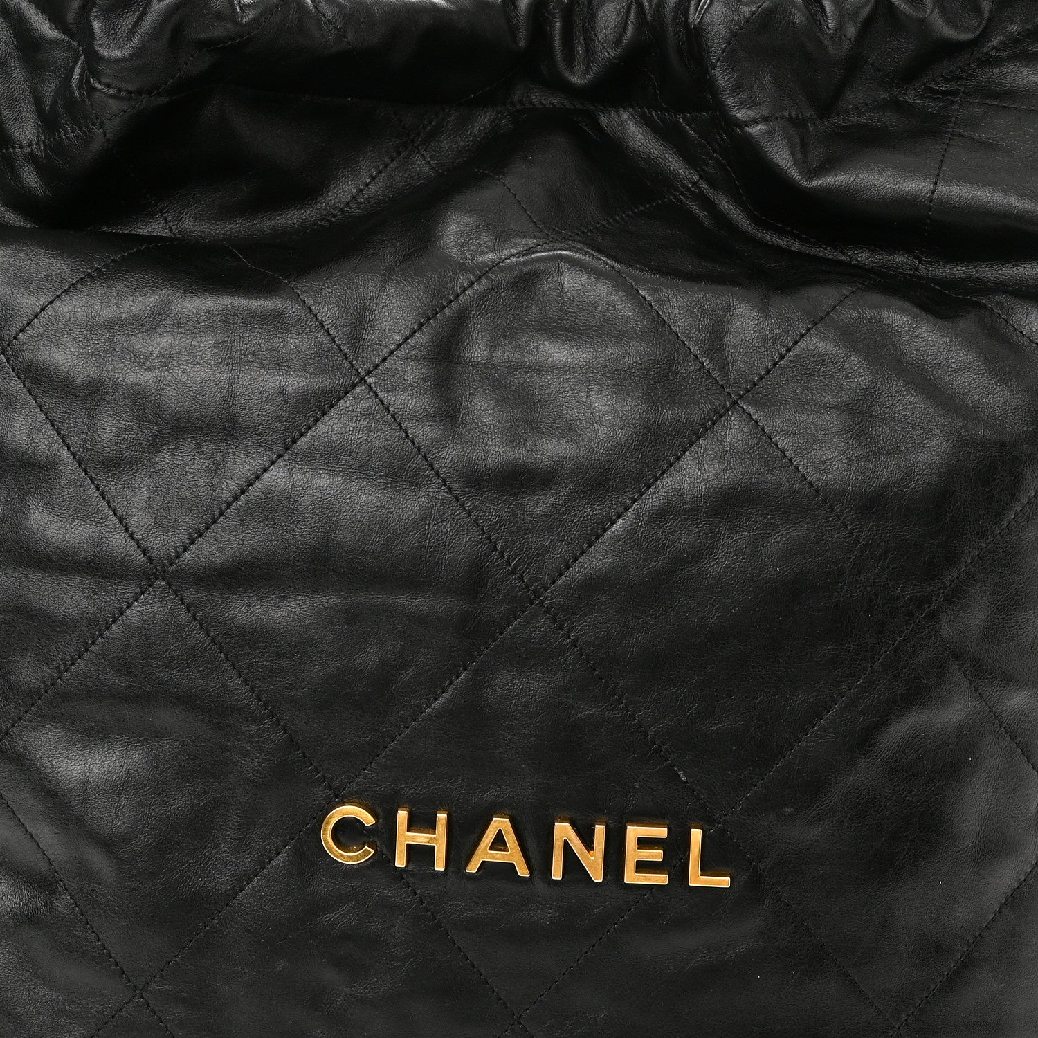 Chanel Shiny Calfskin Quilted Large Chanel 22 Black 9 of 11