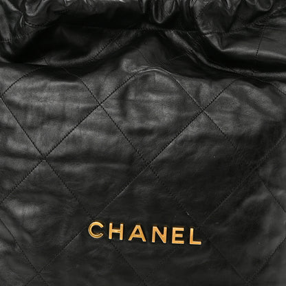 Chanel Shiny Calfskin Quilted Large Chanel 22 Black 9 of 11