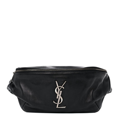 Saint Laurent Calfskin Monogram Belt Bag Black 1 of 13