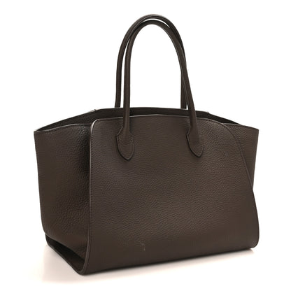The Row Matte Grained Calfskin Marlo 12 Tote Bag Dark Olive 3 of 9