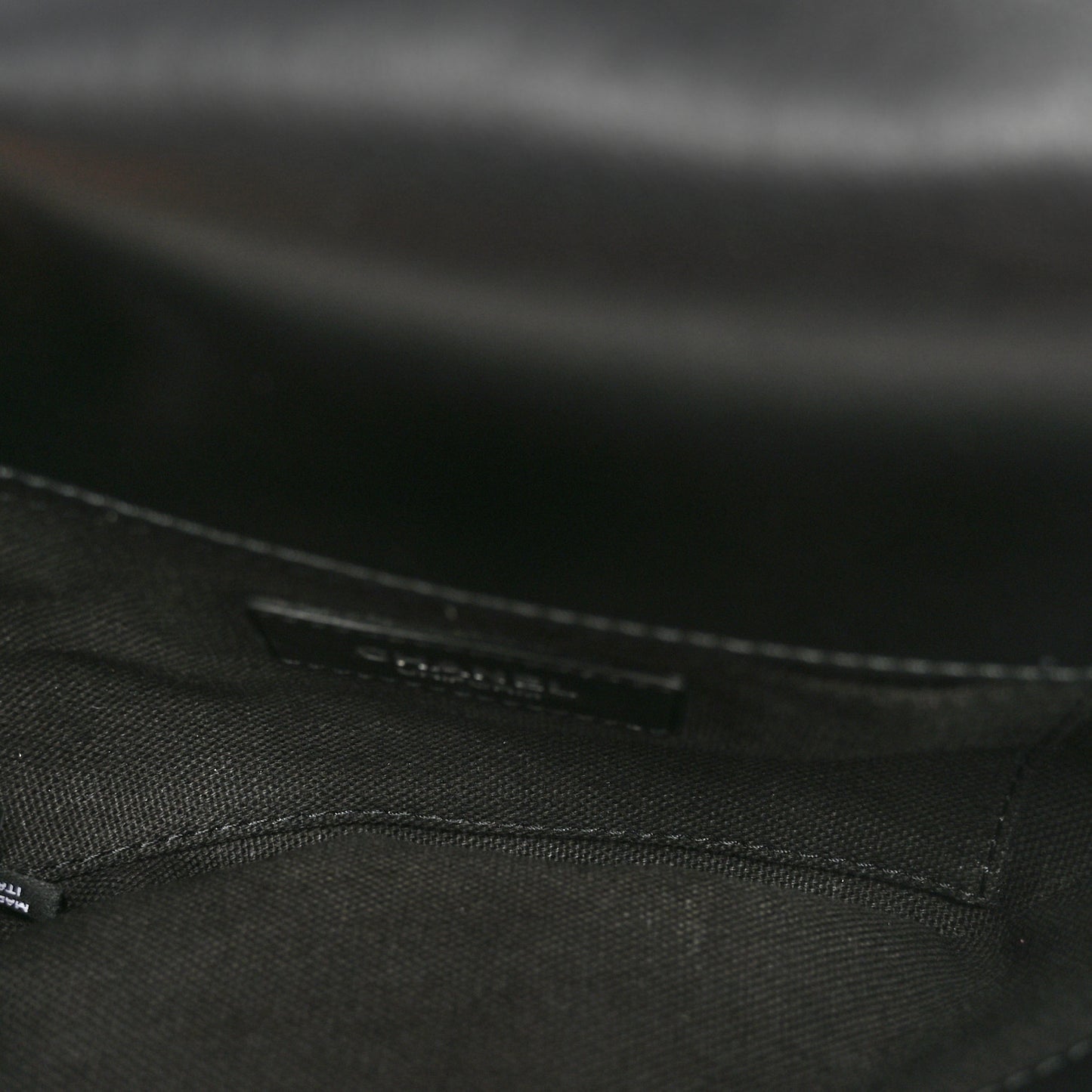 Calfskin Quilted CC Uniform Flap Belt Bag Black