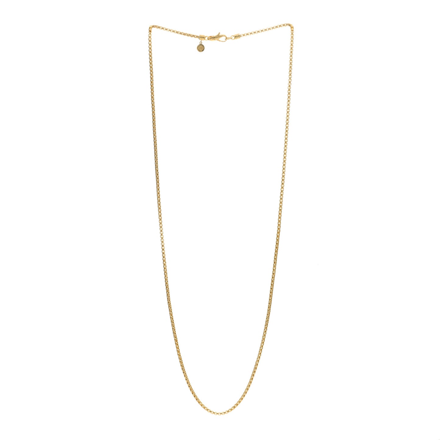 18K Yellow Gold 2.5mm Box Chain Necklace 26"