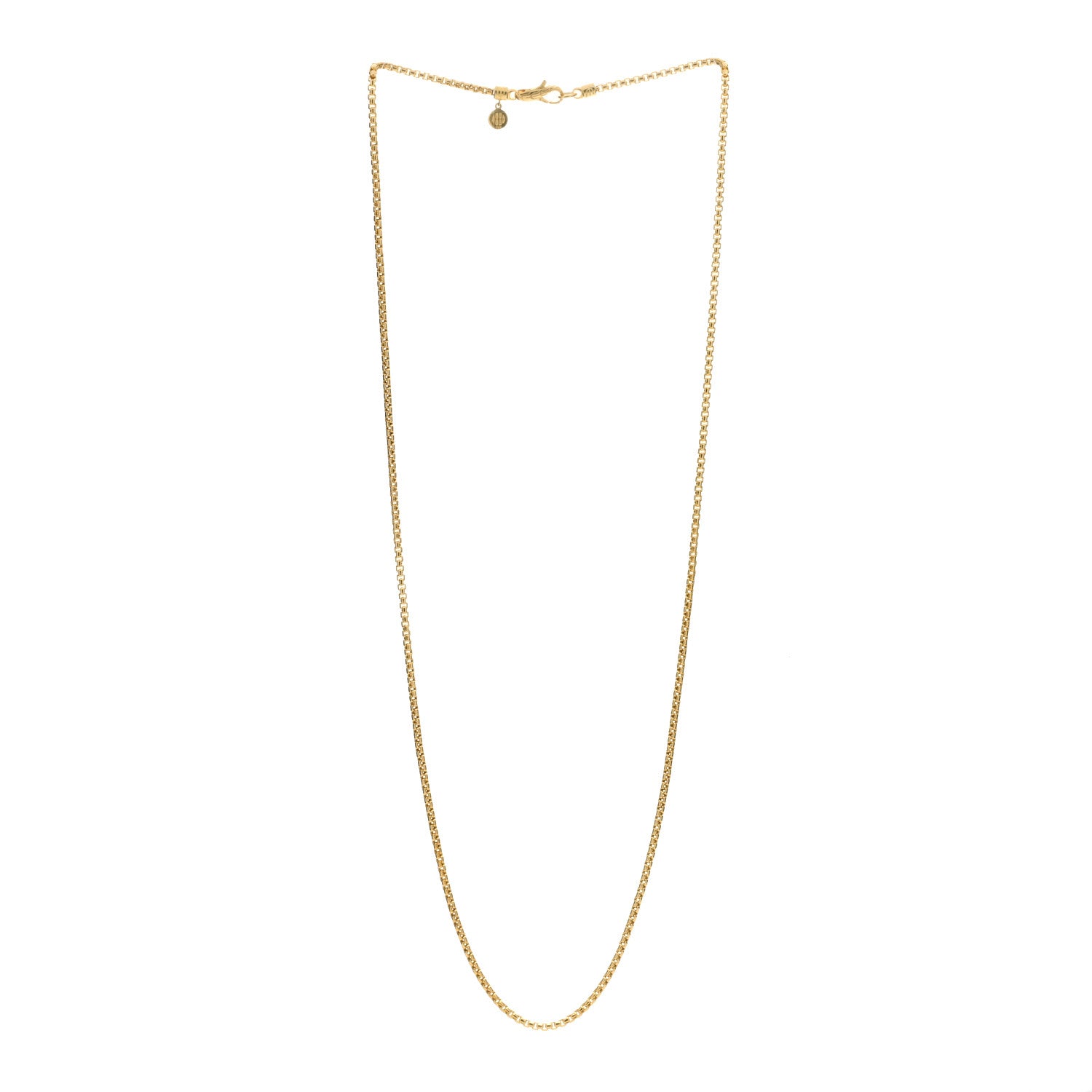 John Hardy 18K Yellow Gold 2.5mm Box Chain Necklace 26" 2 of 3