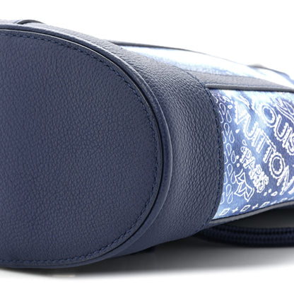 Louis Vuitton Cowhide Monogram Bandana Randonnee PM Blue 7 of 8